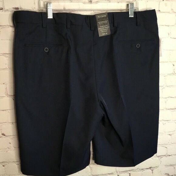 NWT Jos. A. Bank Traveler Navy Slider Waistband Pleated Front Shorts Men Size 40 - Picture 6 of 10